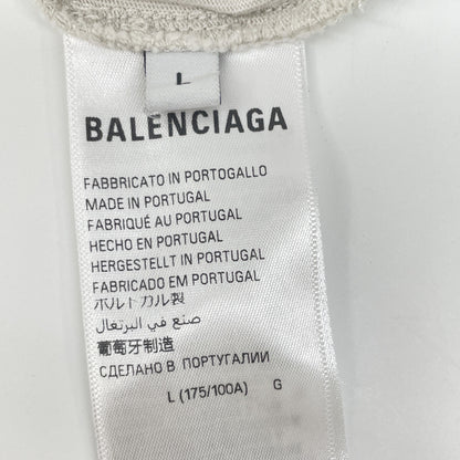 BALENCIAGA 764235 Ivory Vintage-processed 24SS SURFER MEDIUM FIT TEE Top