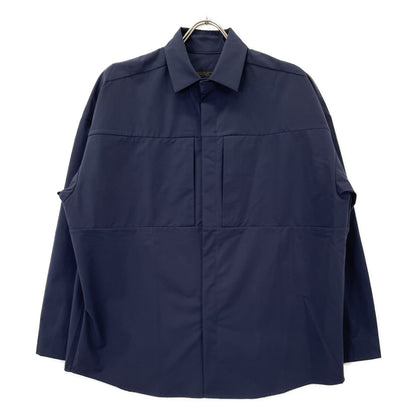 SOPHNET. ソフネット 242040 ネイビー STRETCH TECH長袖シャツ トップス