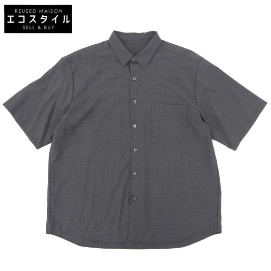 SOPHNET. ソフネット 美品 WOOL TROPICALバギーシャツ トップス メンズ グレー S 242033 トップス