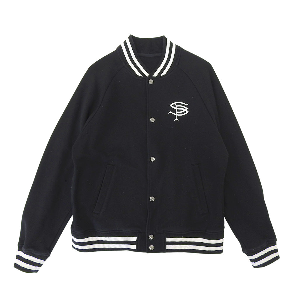 COMPACT DOUBLE KNIT SP LOGO VARSITY JACKET 夹克 男士 黑色 M SOPH-242049 夹克 M 男士