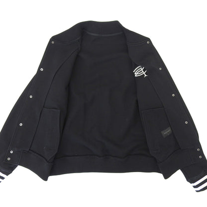 COMPACT DOUBLE KNIT SP LOGO VARSITY JACKET 夹克 男士 黑色 M SOPH-242049 夹克 M 男士