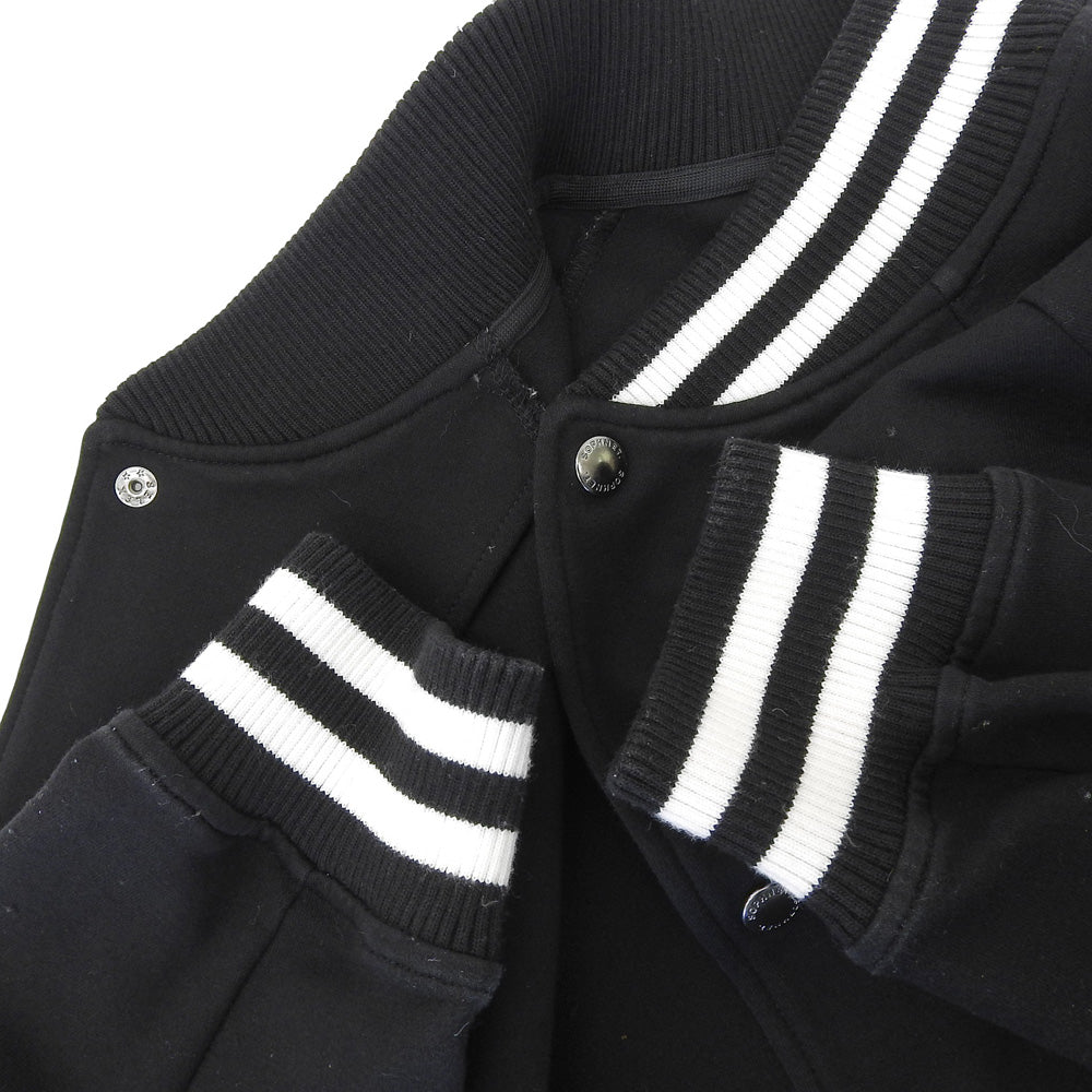 COMPACT DOUBLE KNIT SP LOGO VARSITY JACKET 夹克 男士 黑色 M SOPH-242049 夹克 M 男士