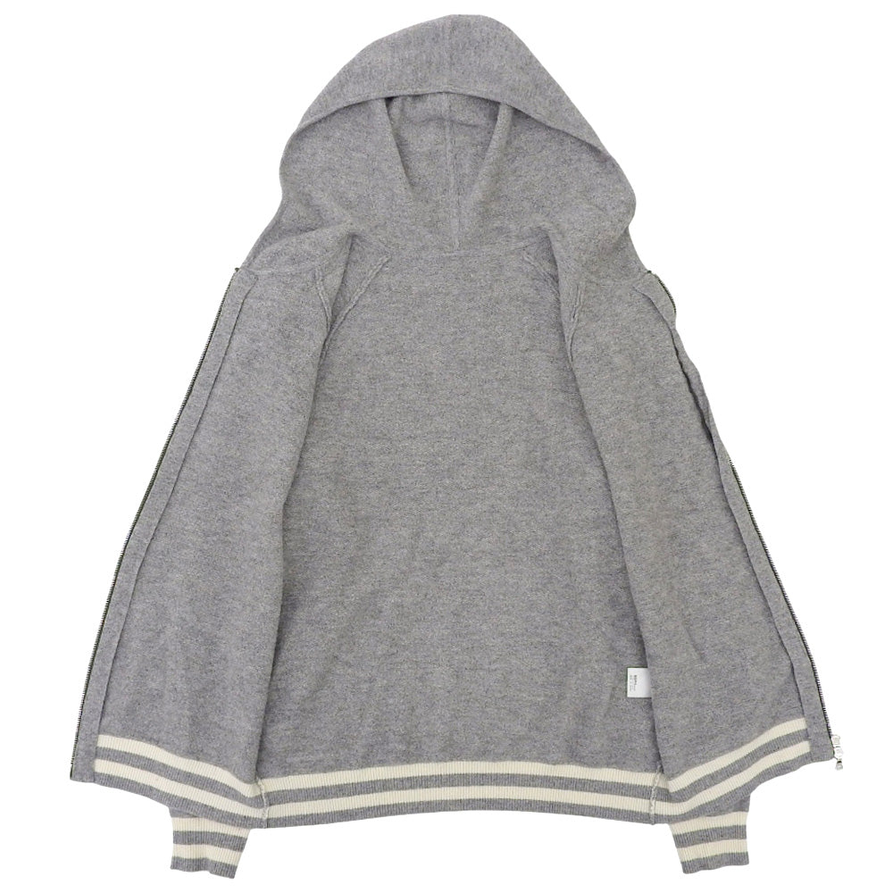 WOOL FLEECE ZIP UP HOODIE 羊毛抓绒拉链连帽衫 男士 灰色 L SOPH-242073 上衣 L 男士
