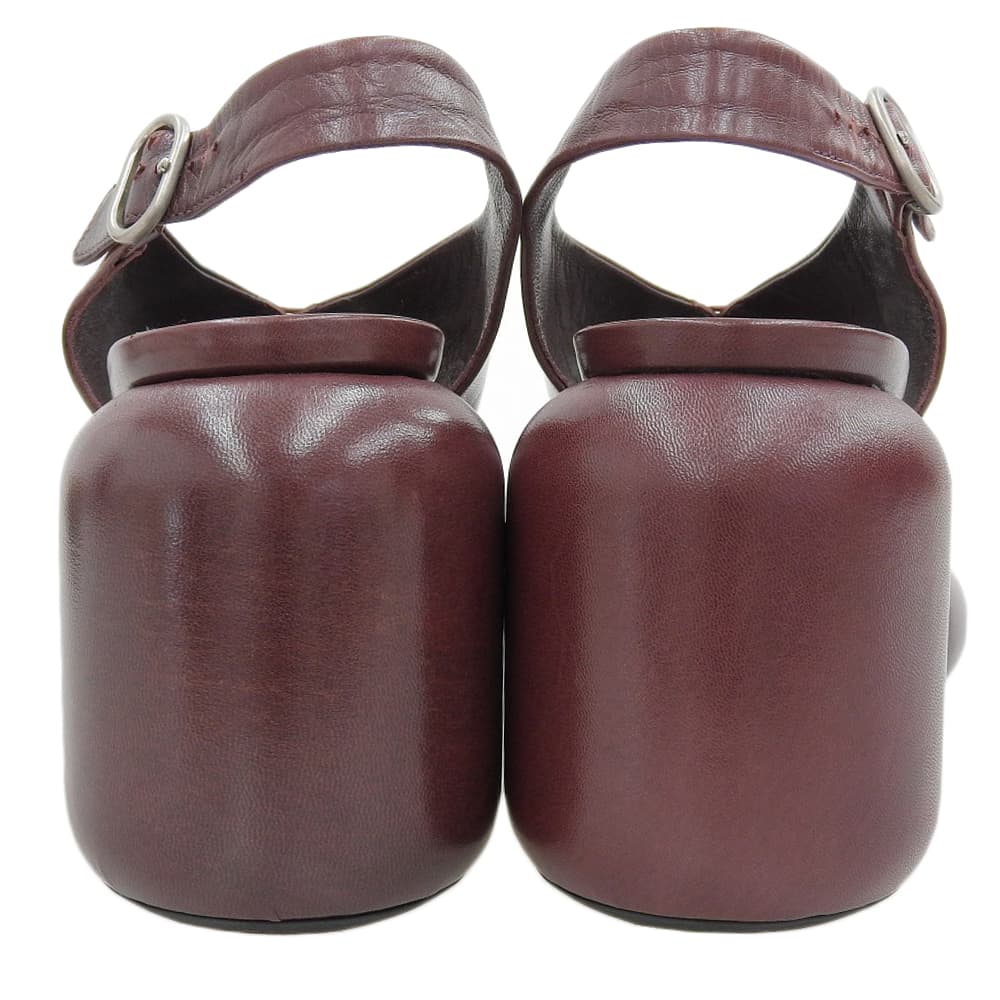 JIL SANDER Leather Sandals Shoes Women's Bordeaux 37 JS38037A 22SS Shoes