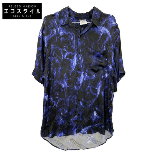 VETEMENTS ヴェトモン UA52SH450B Short Sleeve Skulls Logo Print Shir トップス