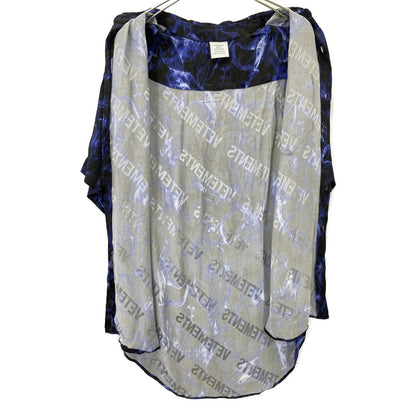 VETEMENTS ヴェトモン UA52SH450B Short Sleeve Skulls Logo Print Shir トップス