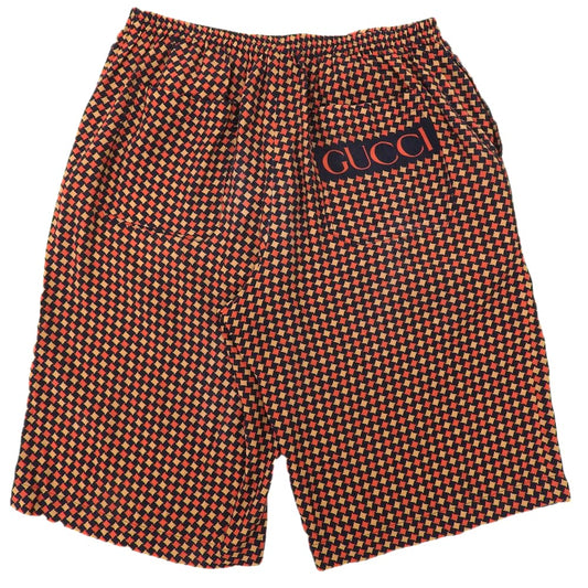 GUCCI グッチ 総柄 ショートパンツ ボトムス メンズ オレンジ系 46 672698 ボトムス