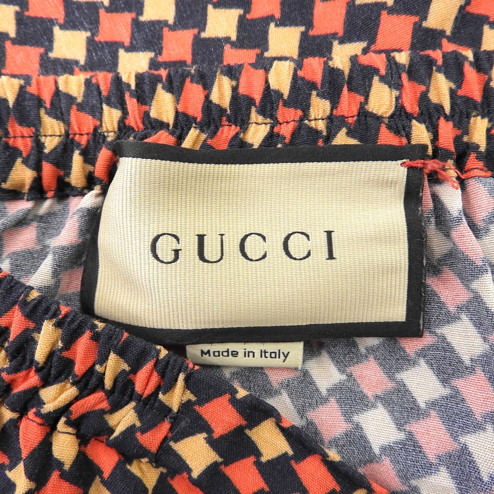 GUCCI グッチ 総柄 ショートパンツ ボトムス メンズ オレンジ系 46 672698 ボトムス