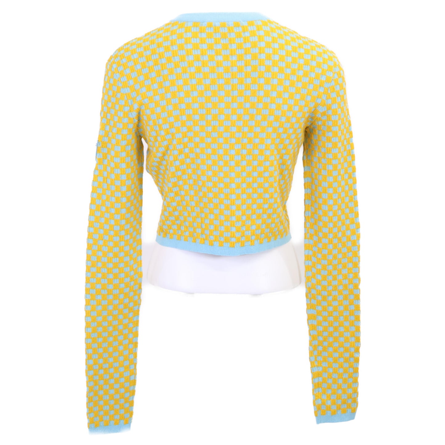 LOUIS VUITTON Louis Vuitton Checkered Pattern Fall/Winter 2024 Knit Cardigan Jacket
