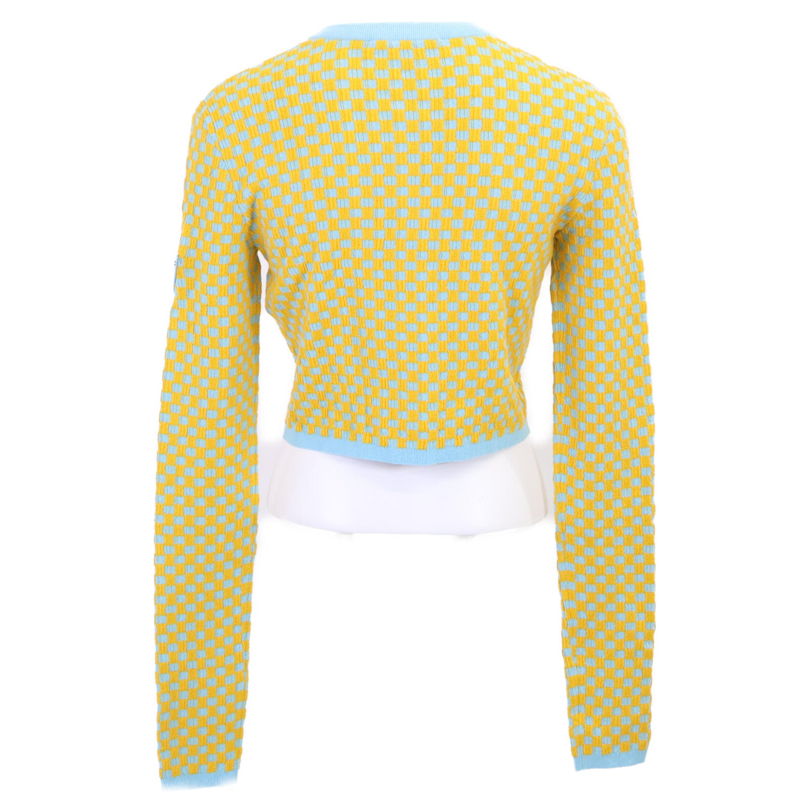 LOUIS VUITTON Louis Vuitton Checkered Pattern Fall/Winter 2024 Knit Cardigan Jacket