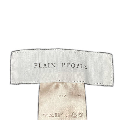 PLAIN PEOPLE プレインピープル ブラック A1543UP133 ハイツイストミニ裏毛ラップ風テーパードパンツ ボトムス