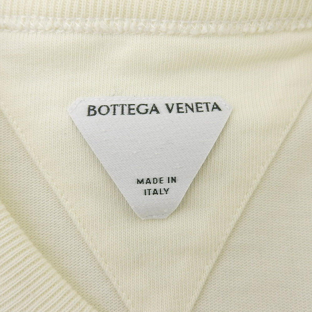 BOTTEGA VENETA ボッテガヴェネタ 美品 Vステッチポケット 半袖 クロップドカットソー トップス レディース アイボリー S 777597 トップス