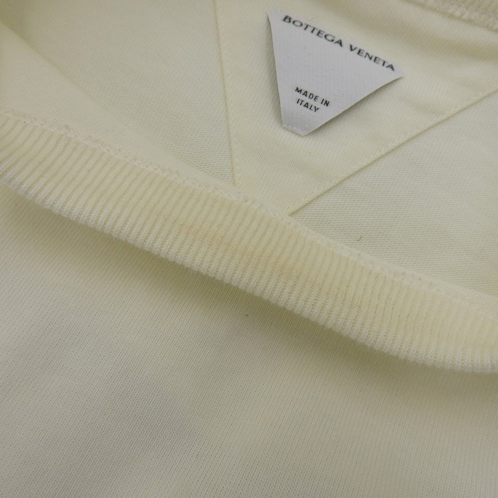 BOTTEGA VENETA ボッテガヴェネタ 美品 Vステッチポケット 半袖 クロップドカットソー トップス レディース アイボリー S 777597 トップス