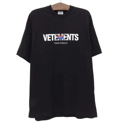 VETEMENTS ヴェトモン South Korea Flag Logo Tee トップス メンズ ブラック S UA52TR280SK トップス