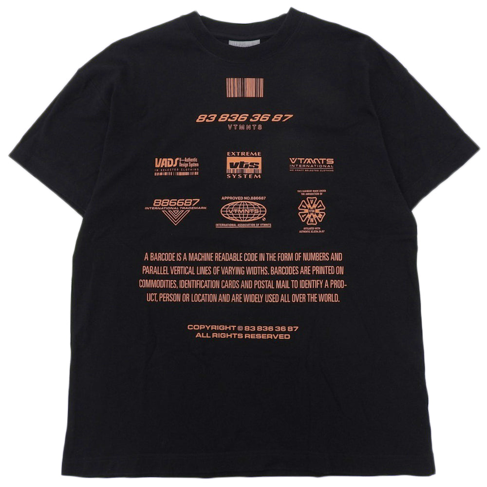 VTMNTS ブイティーエムエヌティーエス All Rights Reserved Tee トップス メンズ ブラック S VL12TR200B トップス
