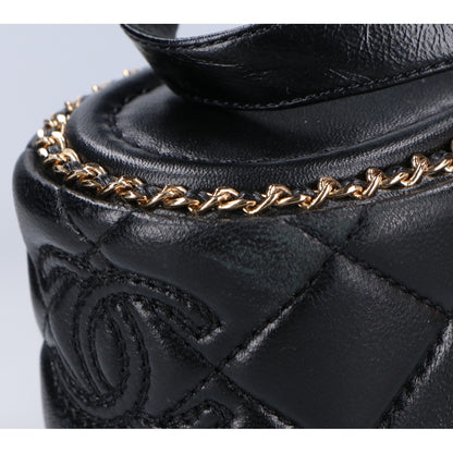 CHANEL シャネル G46613 ココマーク マトラッセ/チェーン プラットフォーム サンダル シューズ