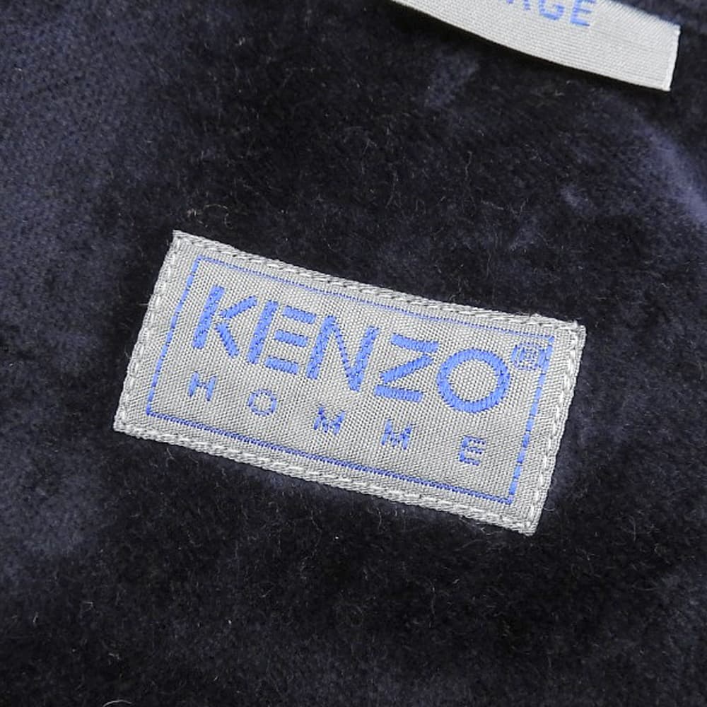 KENZO ケンゾー ベロア ビッグシルエットシャツ トップス メンズ ネイビー L 0991180 トップス