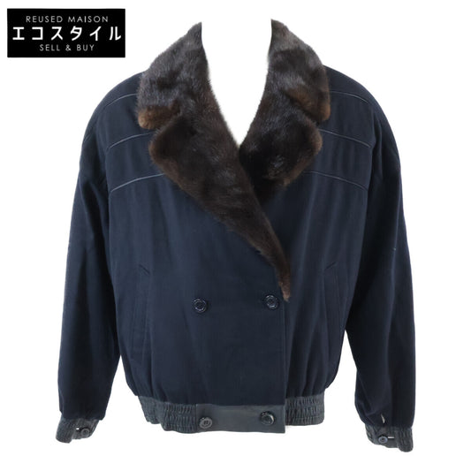 Cashmere x Silk x Lamb Leather Fur Blouson Jacket 50 Men's