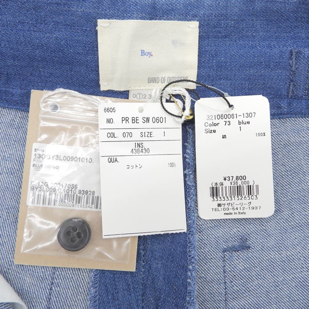 BAND OF OUTSIDERS Cotton Denim Pants Bottoms Women's Blue 1