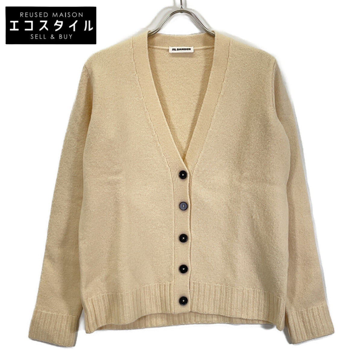 JIL SANDER 极简桑德 23AW J02GP0055 象牙白 羊毛 开衫 上衣