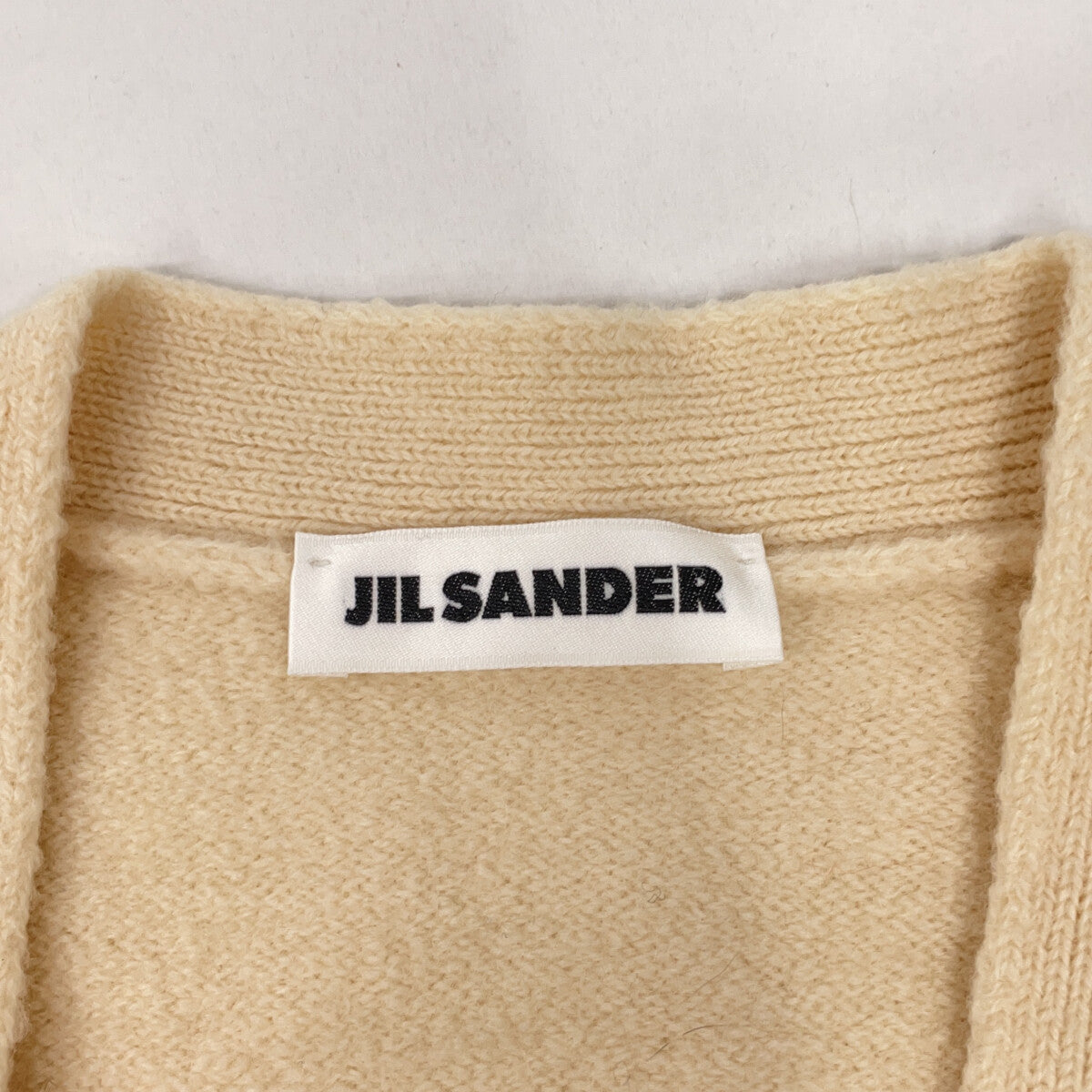 JIL SANDER 极简桑德 23AW J02GP0055 象牙白 羊毛 开衫 上衣