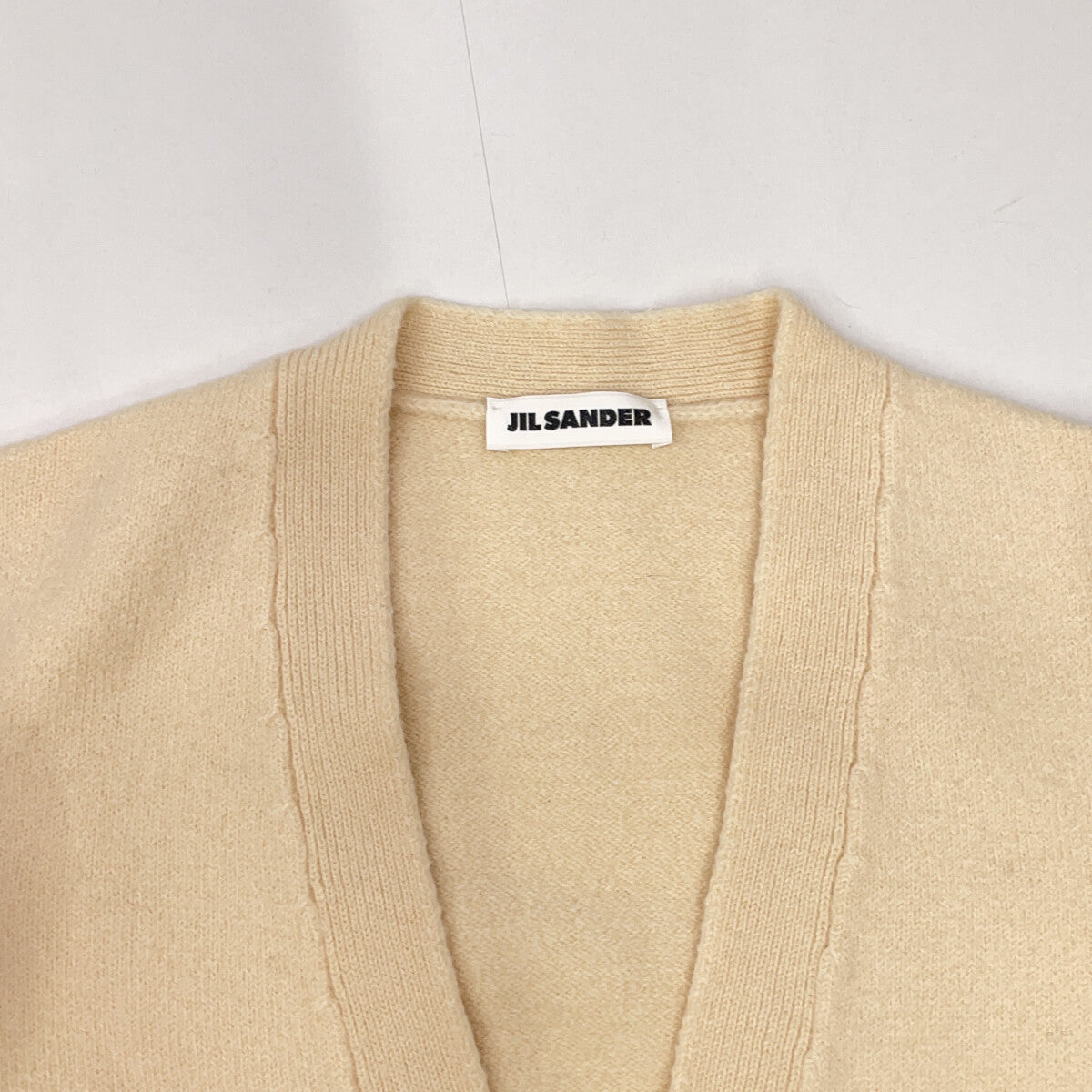 JIL SANDER 极简桑德 23AW J02GP0055 象牙白 羊毛 开衫 上衣