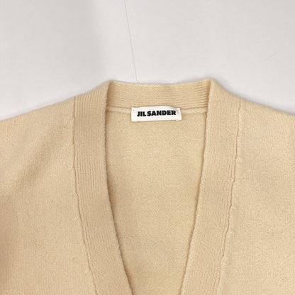 JIL SANDER 极简桑德 23AW J02GP0055 象牙白 羊毛 开衫 上衣