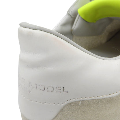 Philippe Model フィリップモデル 美品 ナイロン スエード スニーカー シューズ メンズ ホワイト ライトグレー 45 シューズ 45