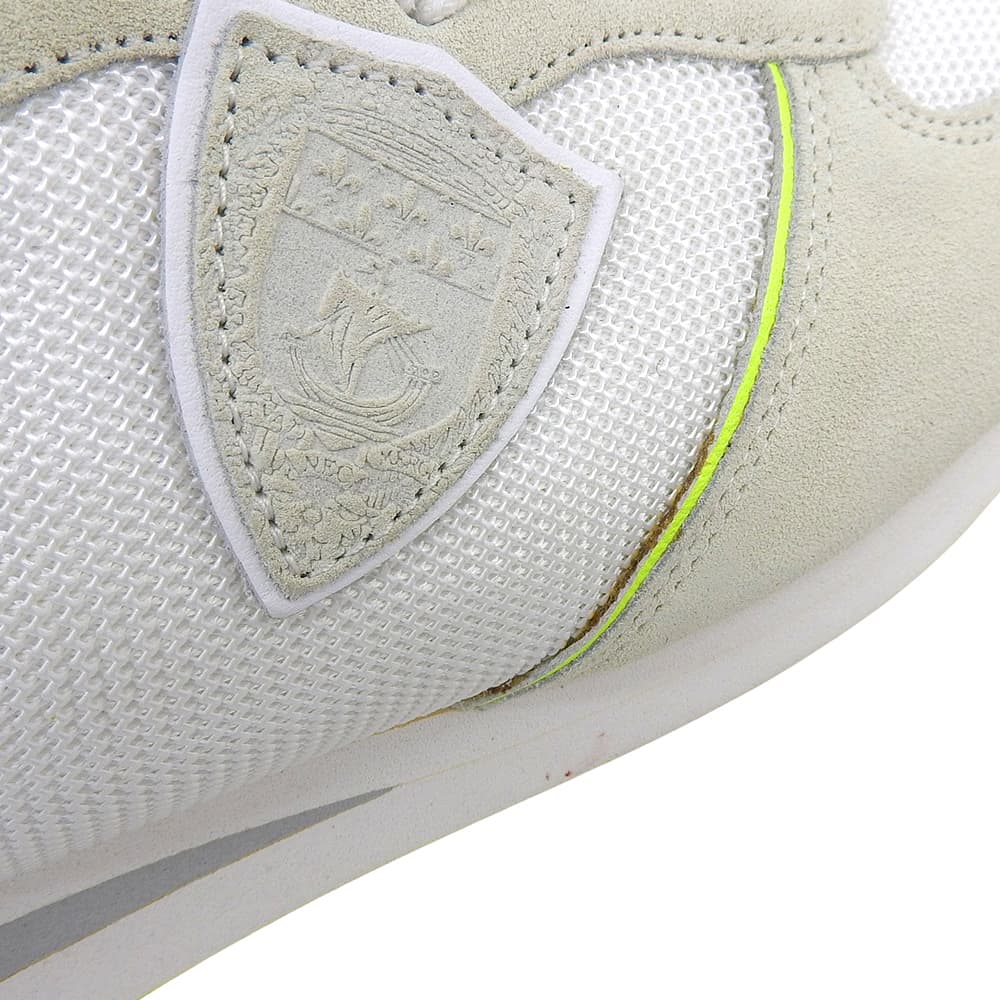 Philippe Model フィリップモデル 美品 ナイロン スエード スニーカー シューズ メンズ ホワイト ライトグレー 45 シューズ 45