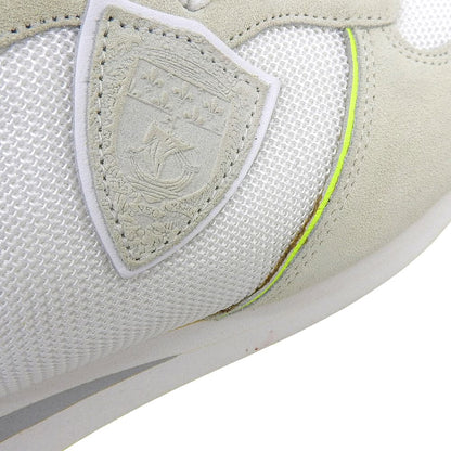 Philippe Model フィリップモデル 美品 ナイロン スエード スニーカー シューズ メンズ ホワイト ライトグレー 45 シューズ 45