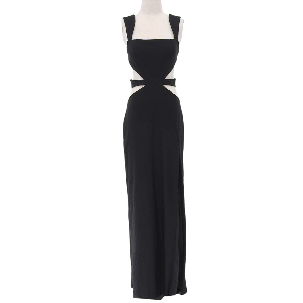 Michael Costello New Side Slit One-Piece Dress Women's Black L Dress