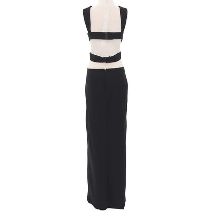 Michael Costello New Side Slit One-Piece Dress Women's Black L Dress