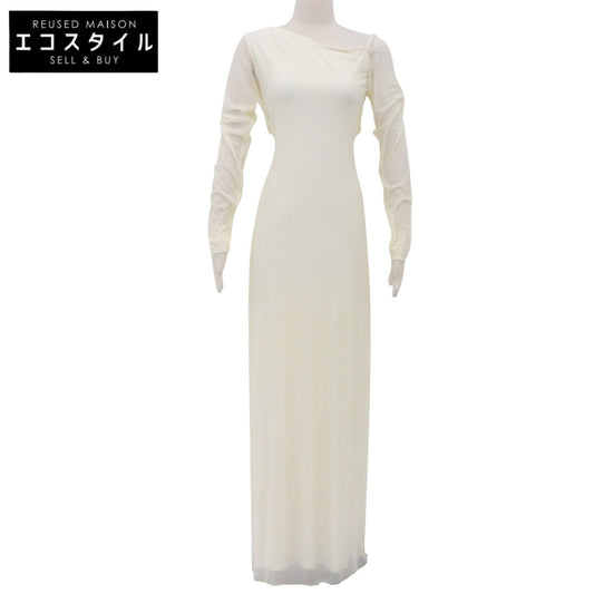 Like-new dress, backless, back open, sheer, women's, ivory, size M. Dress, size M, women's.