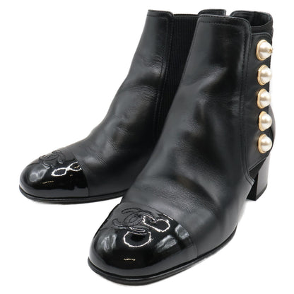 Excellent Condition G46791 Imitation Pearl Chelsea Boots Shoes 37C Ladies