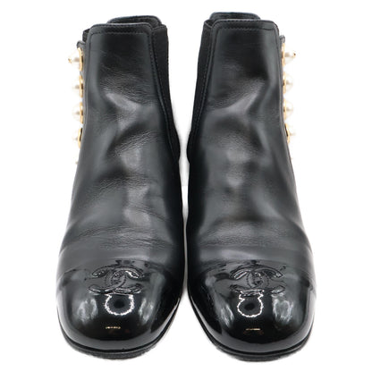 Excellent Condition G46791 Imitation Pearl Chelsea Boots Shoes 37C Ladies