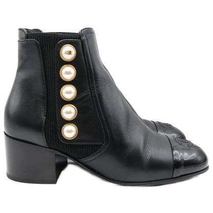 Excellent Condition G46791 Imitation Pearl Chelsea Boots Shoes 37C Ladies