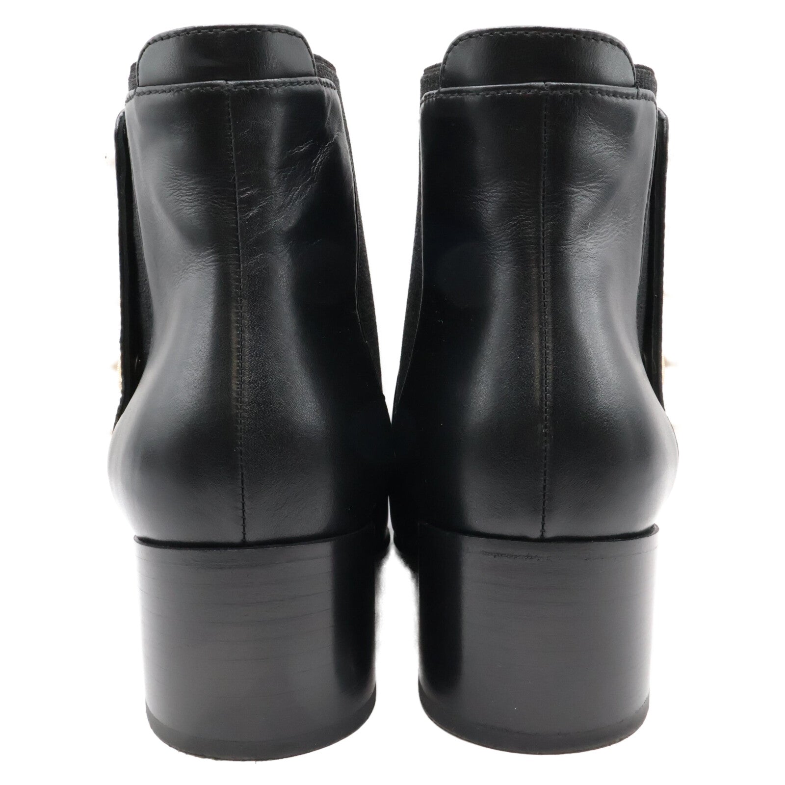 Excellent Condition G46791 Imitation Pearl Chelsea Boots Shoes 37C Ladies