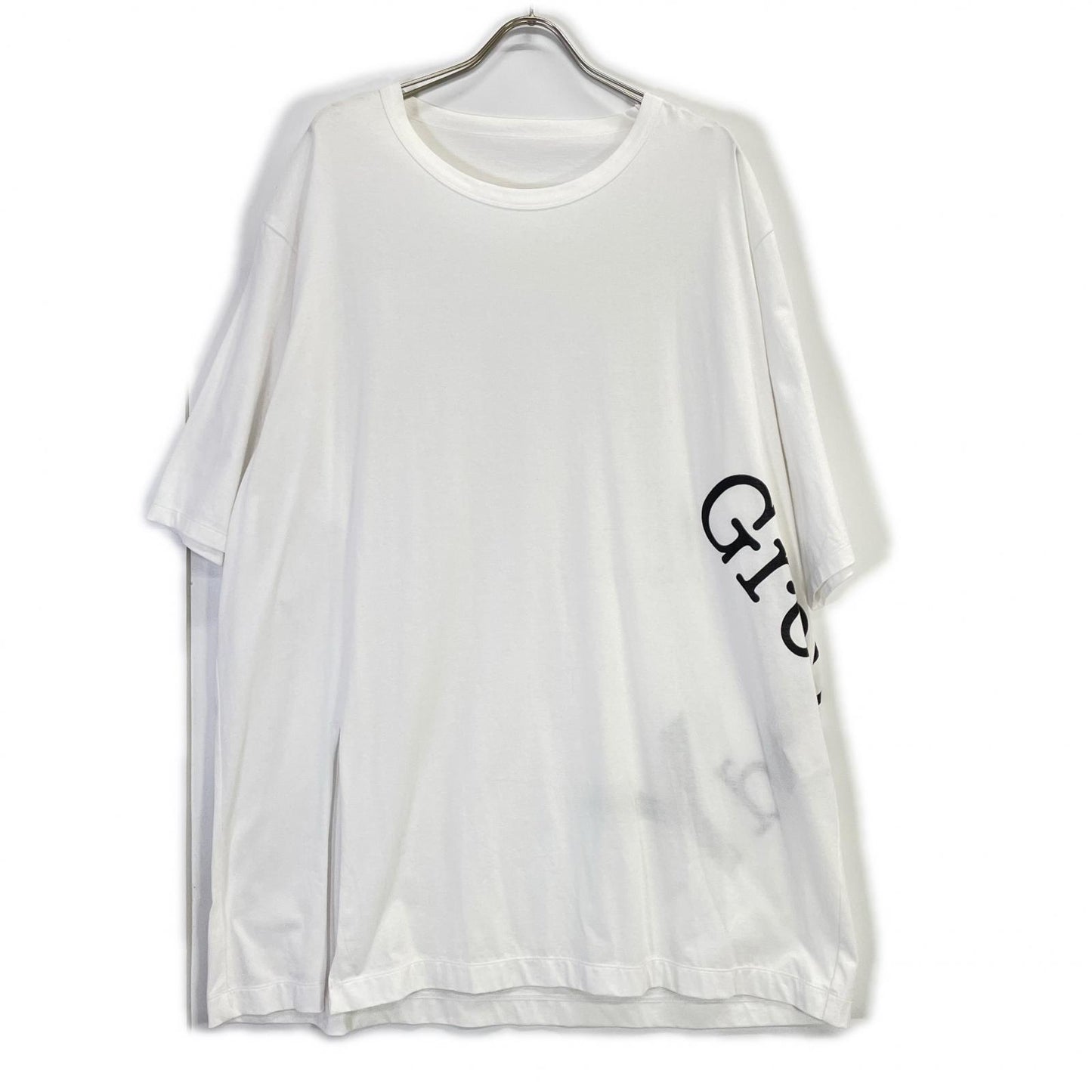Ground Y グラウンドワイ ホワイト GA-T22-040 ロゴジャンボグラフィック Tシャツ トップス