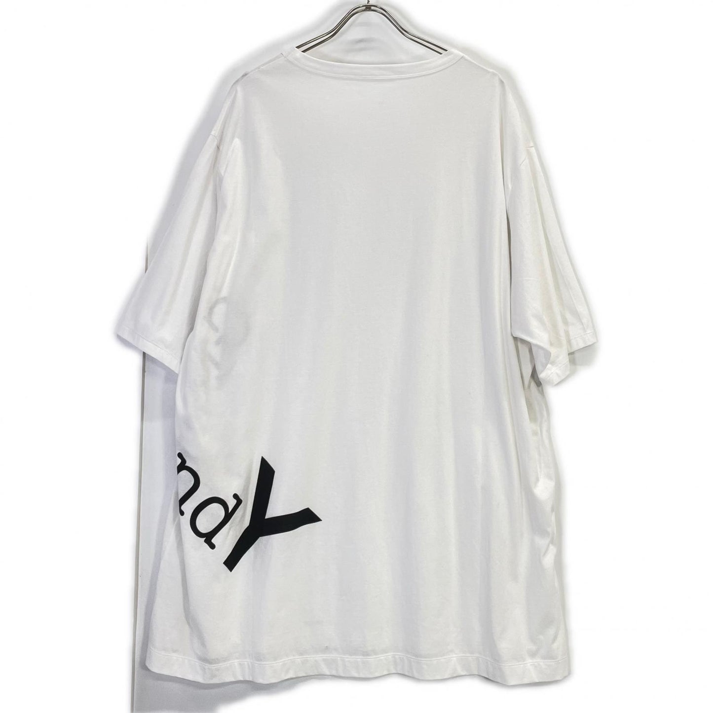 Ground Y グラウンドワイ ホワイト GA-T22-040 ロゴジャンボグラフィック Tシャツ トップス