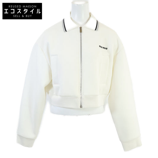MIUMIU ミュウミュウ 【新品同様/国内正規/25年製】ML1270 S000 17LN テクニカルジャージーブルゾン ジャケット