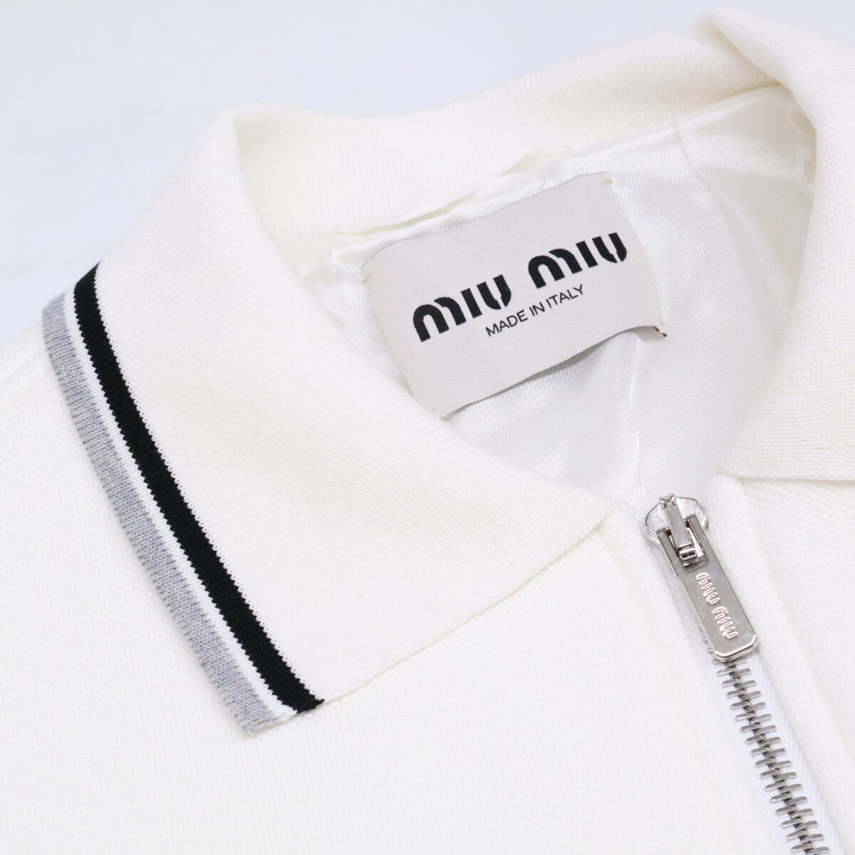 MIUMIU Miu Miu [Near Mint/Domestic/2025 Model] ML1270 S000 17LN Technical Jersey Blouson Jacket