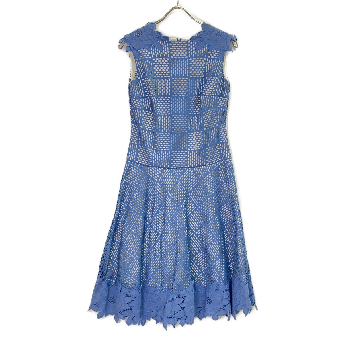 TADASHI SHOJI タダシショージ ブルー ASC16001M メッシュ 花刺繍