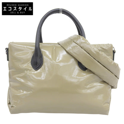 VASIC ヴァジック 美品 CUSH MINI 2WAY ハンドバッグ ショルダーバッグ レディース カーキ×ブラック ハンドバッグ