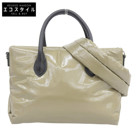 VASIC - Excellent condition, CUSH MINI 2WAY Handbag Shoulder Bag for Women, Khaki x Black Handbag