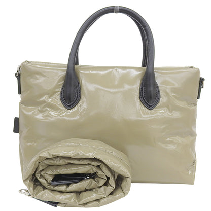 VASIC ヴァジック 美品 CUSH MINI 2WAY ハンドバッグ ショルダーバッグ レディース カーキ×ブラック ハンドバッグ