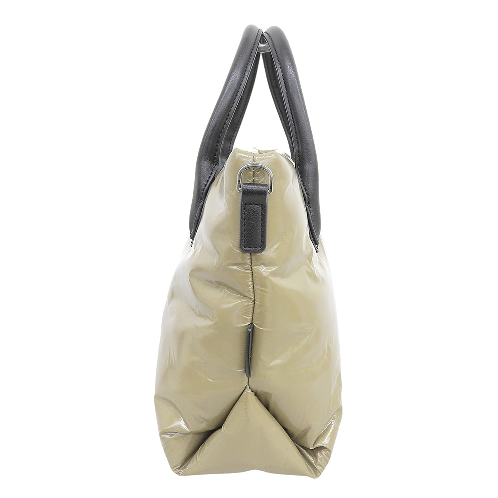 VASIC ヴァジック 美品 CUSH MINI 2WAY ハンドバッグ ショルダーバッグ レディース カーキ×ブラック ハンドバッグ