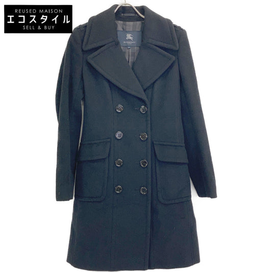 Black FN050-941-09 Angora x Wool Storm Coat Coat 40 Ladies