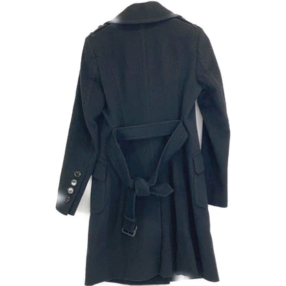 Black FN050-941-09 Angora x Wool Storm Coat Coat 40 Ladies