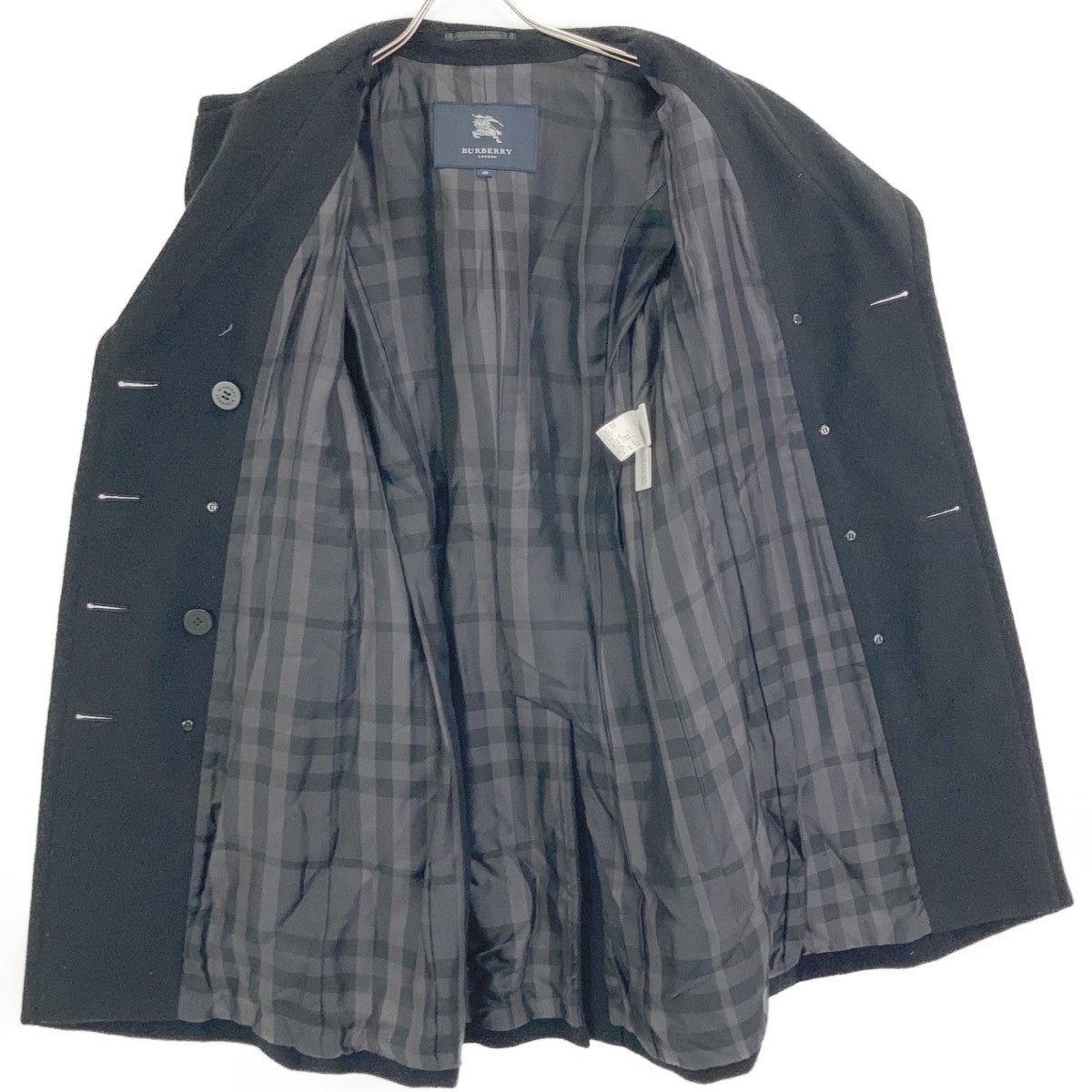 Black FN050-941-09 Angora x Wool Storm Coat Coat 40 Ladies