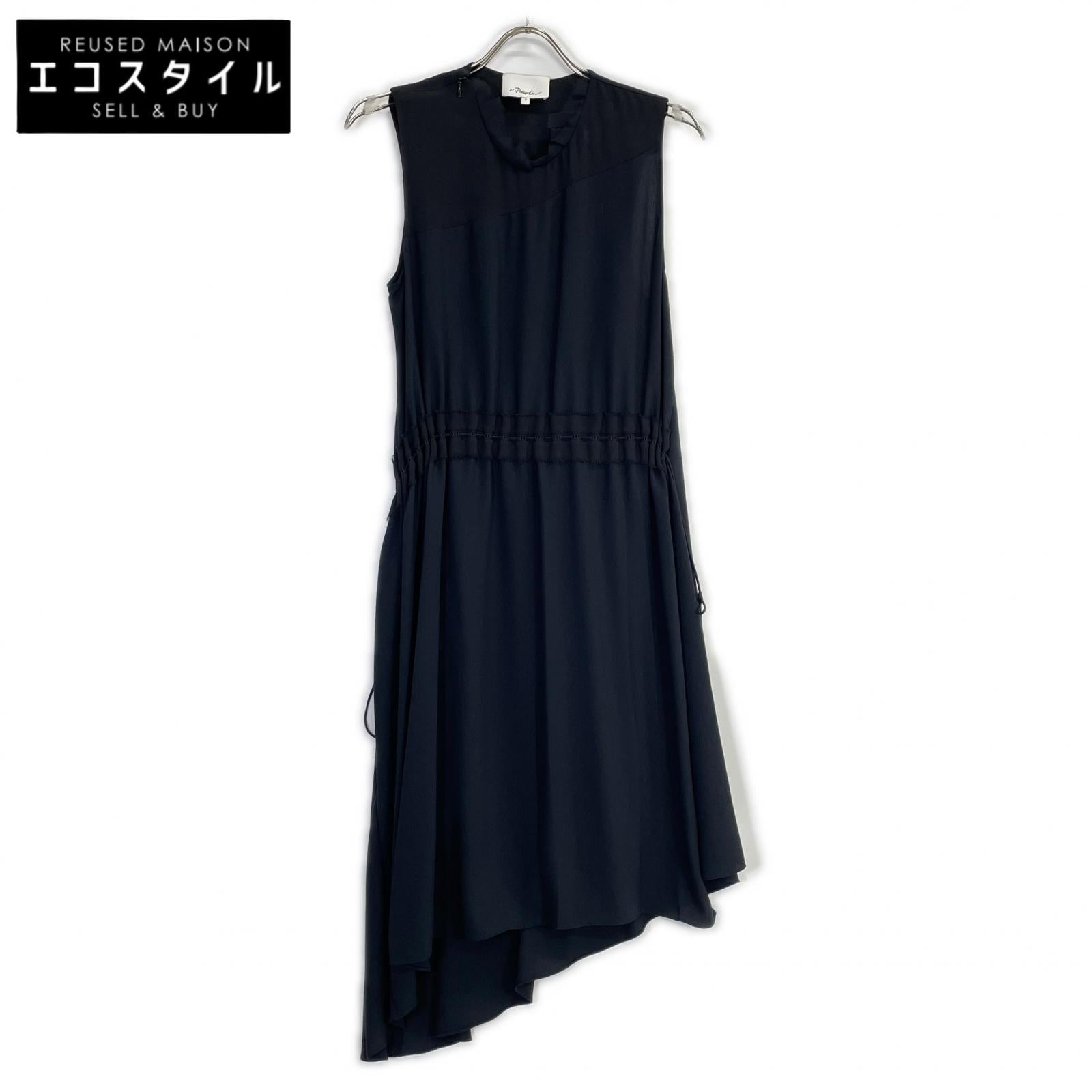 3.1 Phillip lim スリーワンフィリップリム ブラック F115-9656OTS ノースリーブウエストレースワンピース ワンピース
